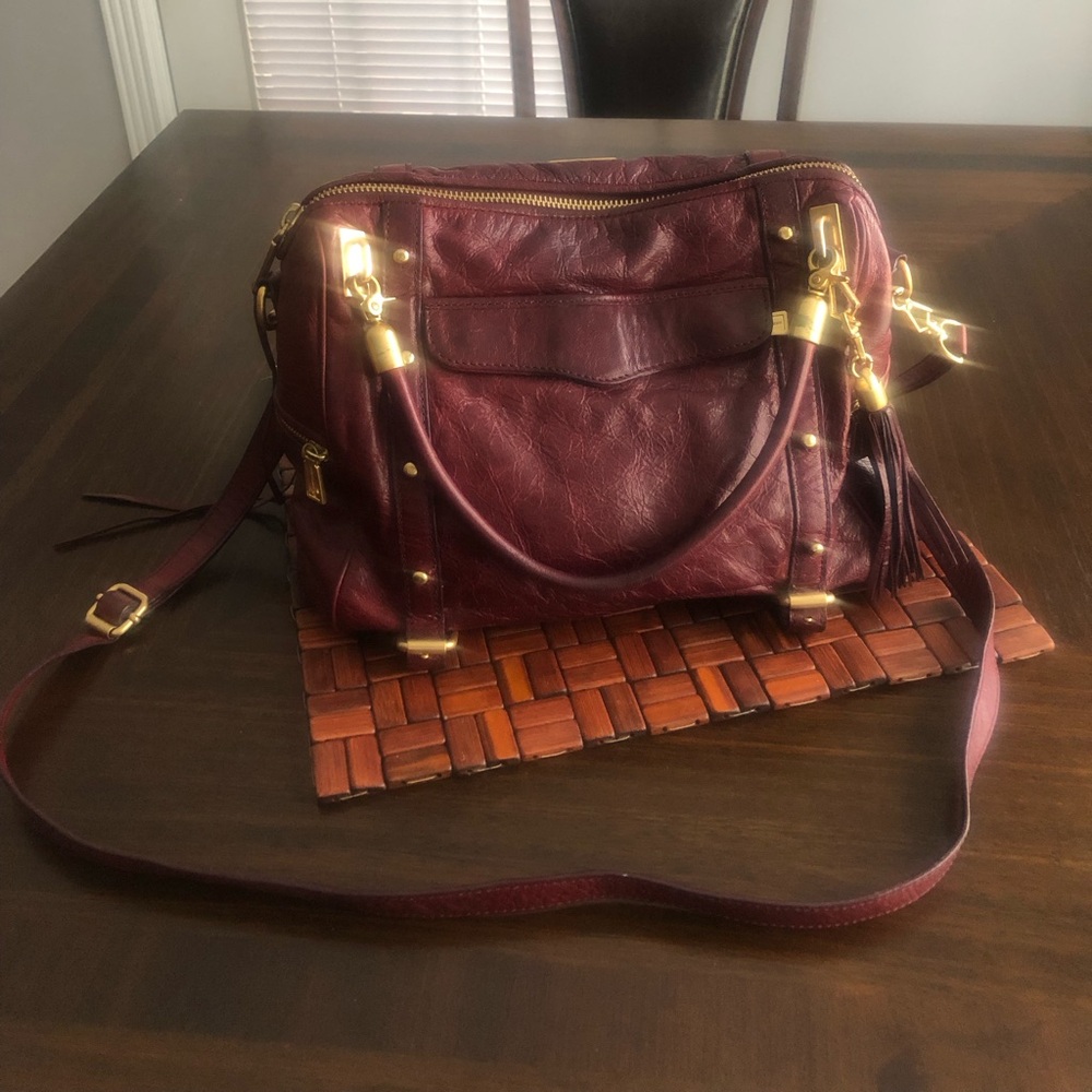 Rebecca Minkoff Cupid Y2K Oxblood Burgundy Shoulder Crossbody Handbag Rare